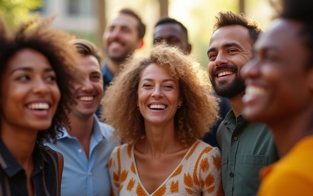 A diverse team celebrating success, depicting effective performance and reward systems.